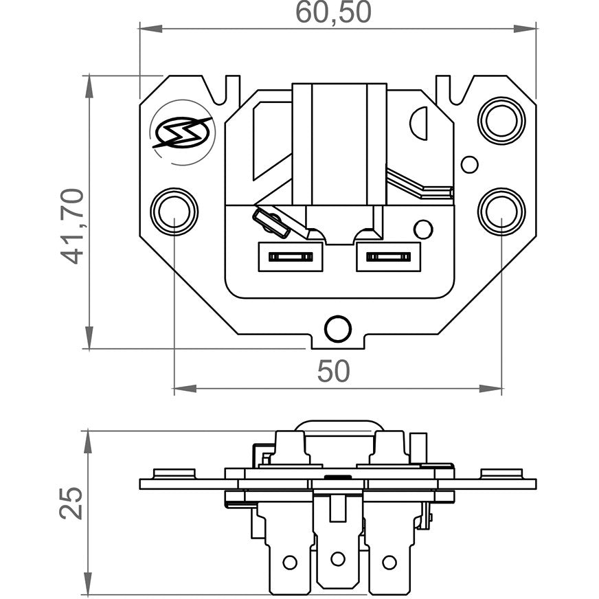Porta Escovas para Alternador com 2 Escovas - Unifap - 2.201/2 - (3)