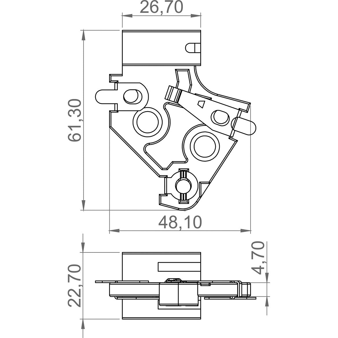 Porta Escovas para Alternador com 2 Escovas - Unifap - 2.220/2 - (3)