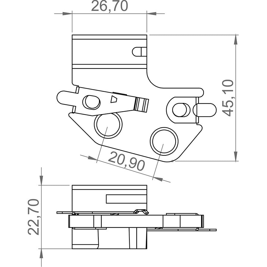 Porta Escovas para Alternador com 2 Escovas - Unifap - 2.203/2 - (3)