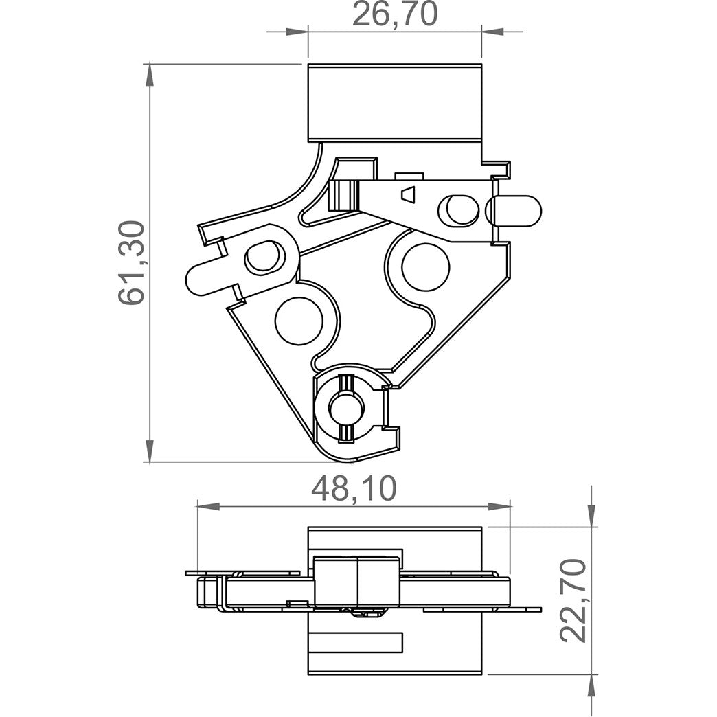 Porta Escovas para Alternador com 2 Escovas - Unifap - 2.205/2 - (3)