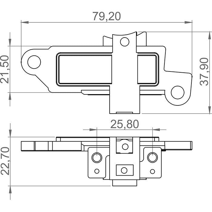 Porta Escovas para Alternador com 2 Escovas - Unifap - 2.207/2 - (3)
