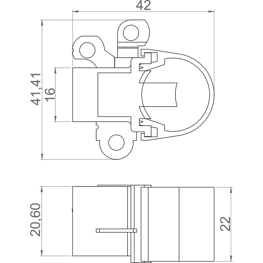 Porta Escovas para Alternador com 2 Escovas - Unifap - 2.222/2 - (3)