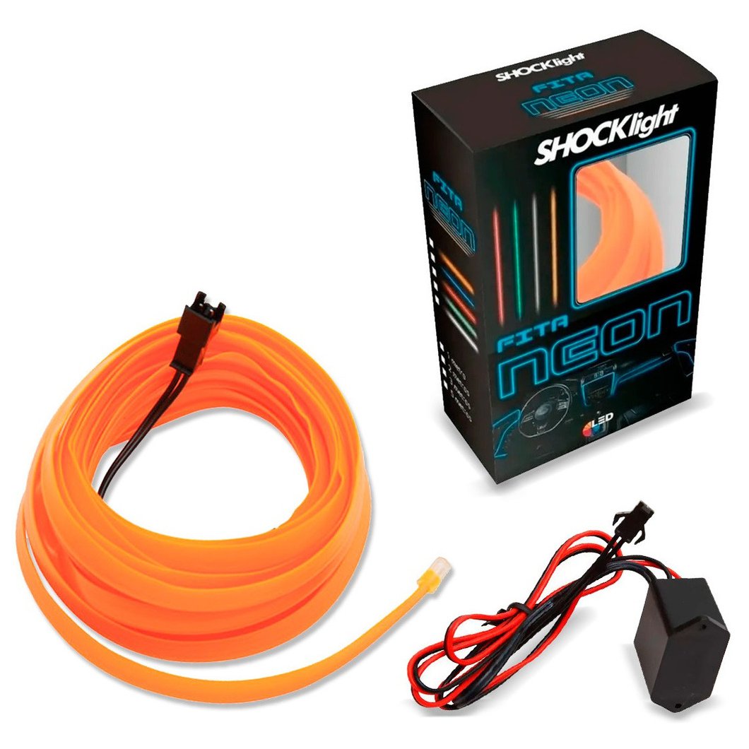 Fita LED Neon Laranja para Painel Interior 3 Metros - Shocklight - SL-FTLA-3 - (1)