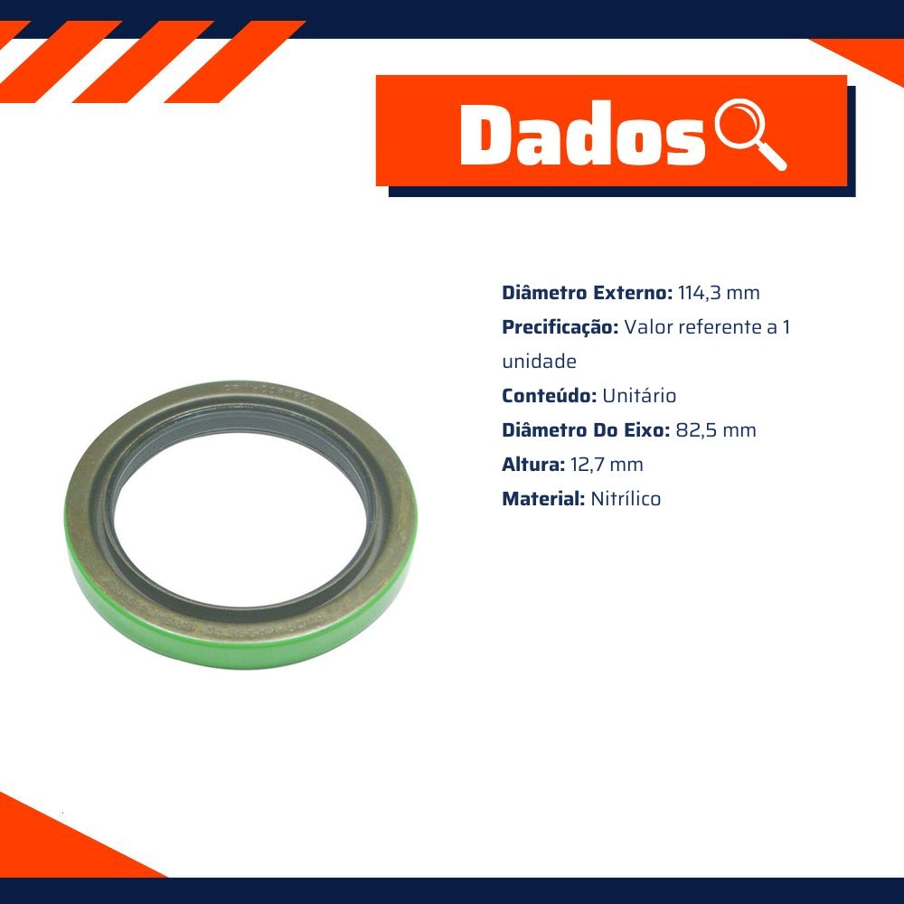 Retentor do Cubo de Roda 82,5 x 114,3 x 12,7 mm - Corteco - 7745N - (2)