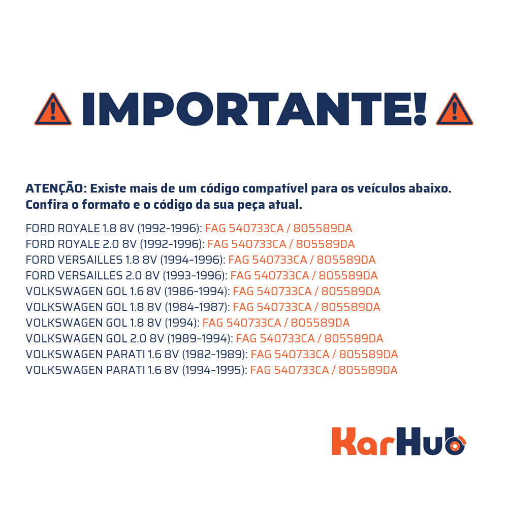 Rolamento de Roda Dianteiro 32 Esferas 37 mm - FAG - 540733CA - (3)