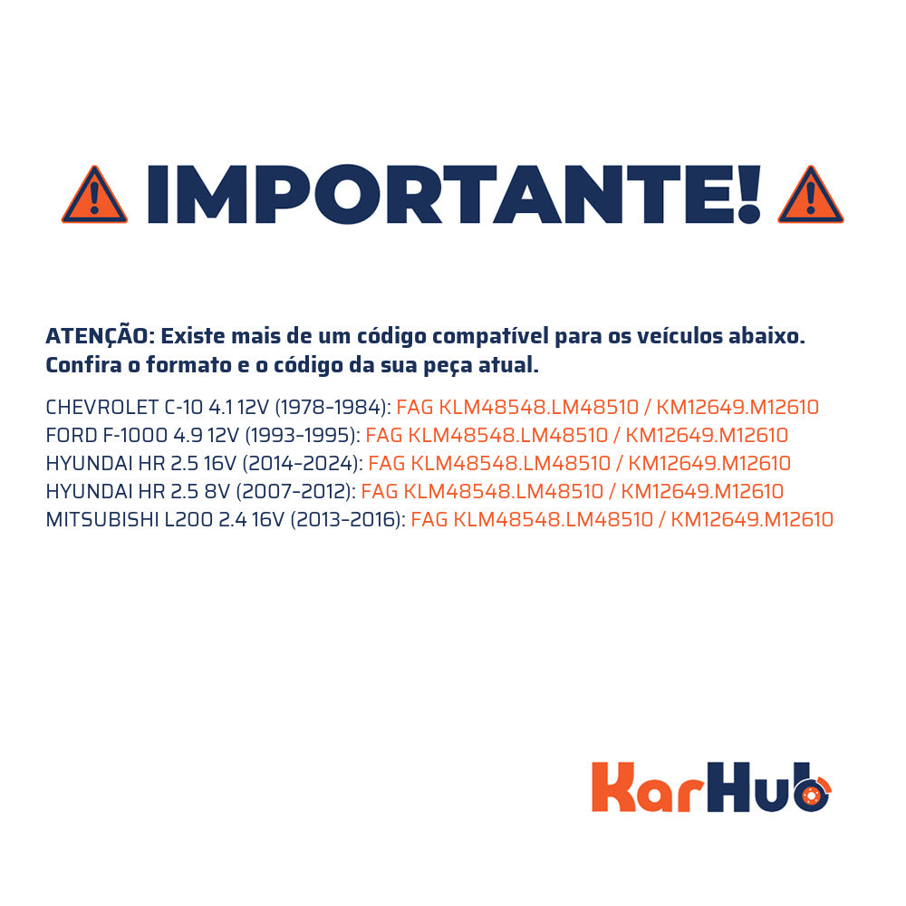 Rolamento de Roda Dianteiro - FAG - KLM48548.LM48510 - (4)