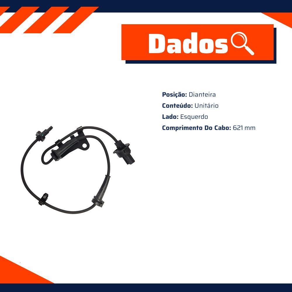 Sensor ABS Dianteiro Esquerdo para Honda City - Gauss - GS2270 - (8)
