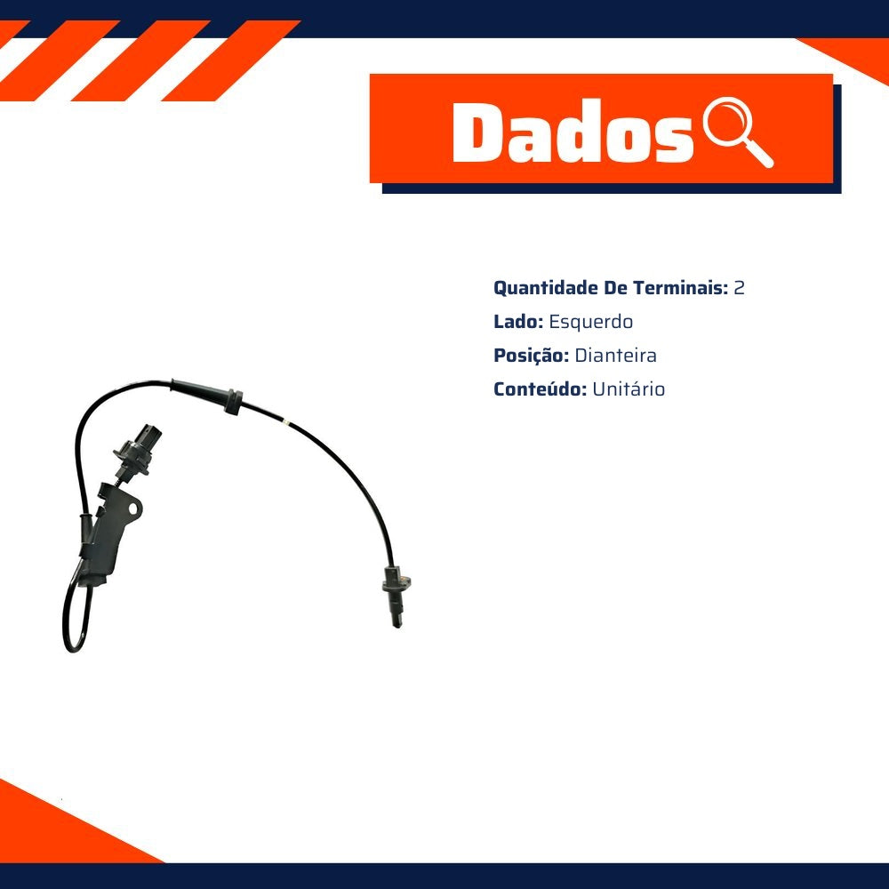 Sensor ABS Dianteiro Esquerdo para Honda City e FIT - Gauss - GS2272 - (8)
