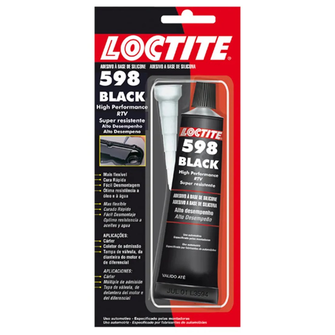 Silicone Alta Temperatura Preto 70g - Loctite - 598 - (1)