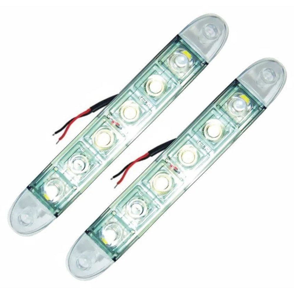 Par Farol DRL Daylight 6 LEDs 12V - DNI - 2032 - (1)