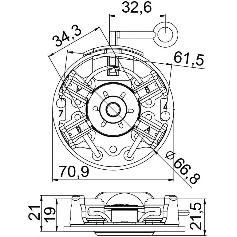 Porta Escovas para Motor de Partida com 4 Escovas - Unifap - 1.247/4 - (3)