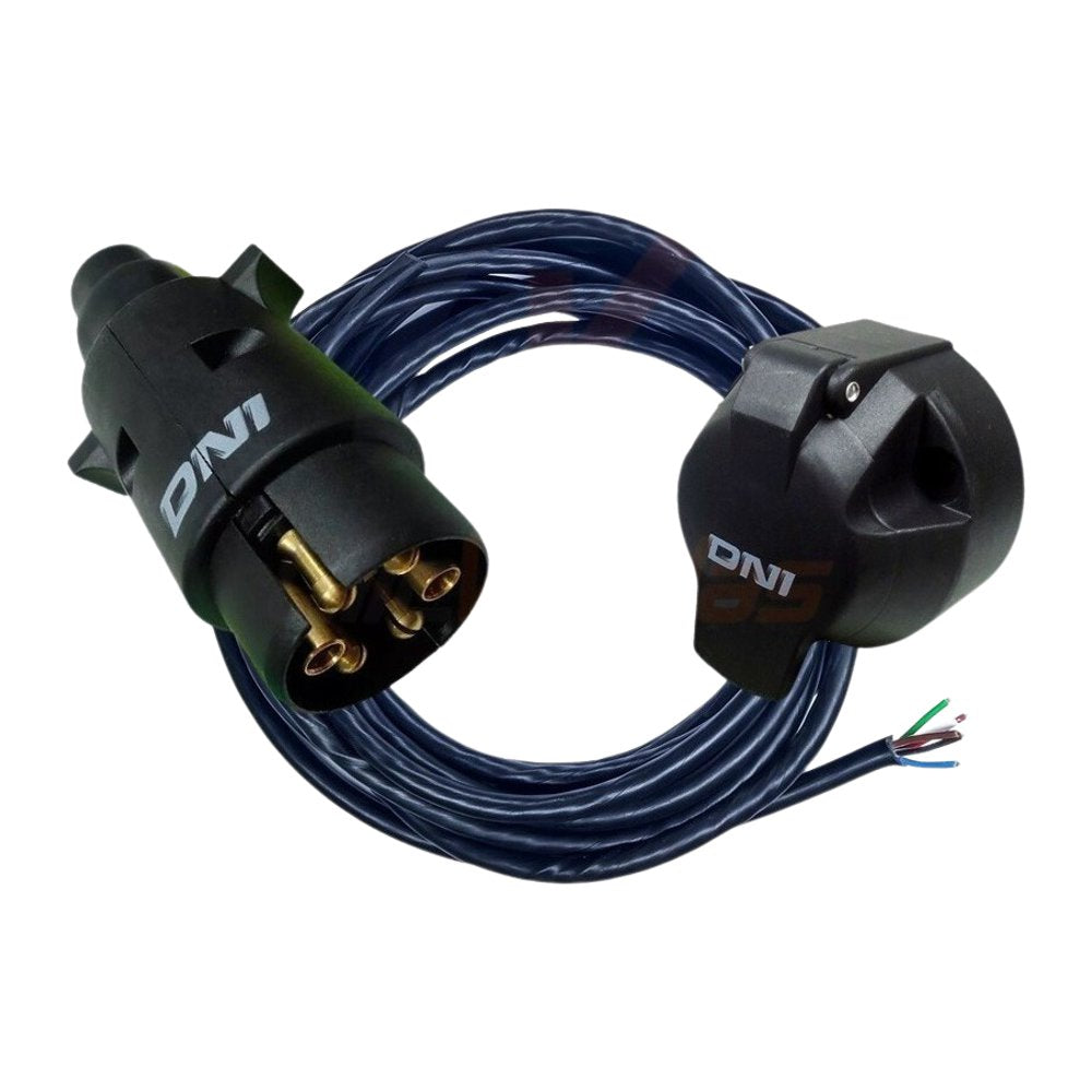 Kit de Tomada Elétrica com Cabo 6x1 5m para Engate 6 Polos em Nylon Preto - DNI - 8359 - (2)