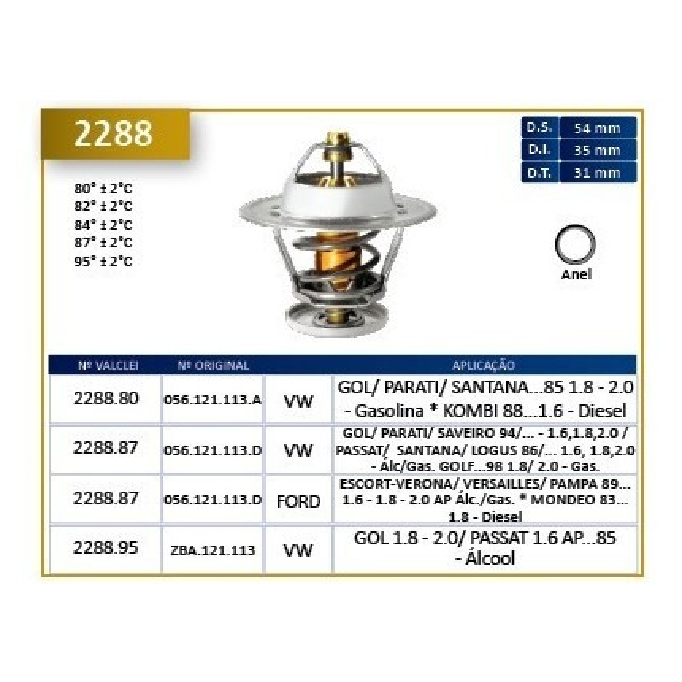 Válvula Termostática - Valclei - 2288.95 - (2)