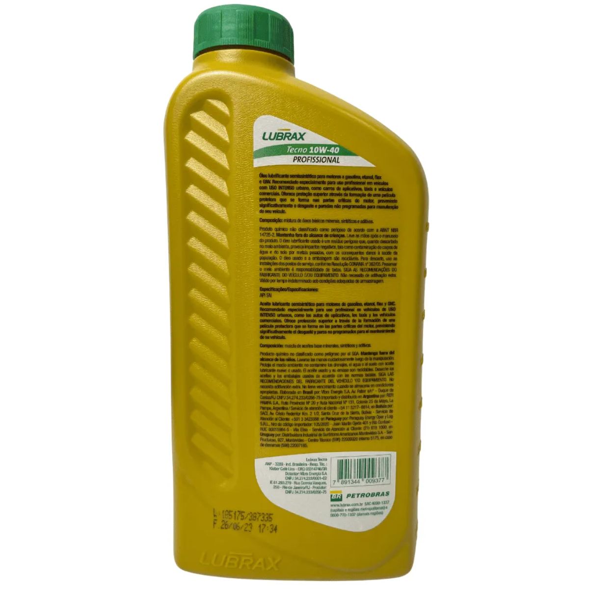 Óleo de Motor Tecno 10W40 SN Semissintético - Lubrax - TECNO10W40SNSEMI - (2)
