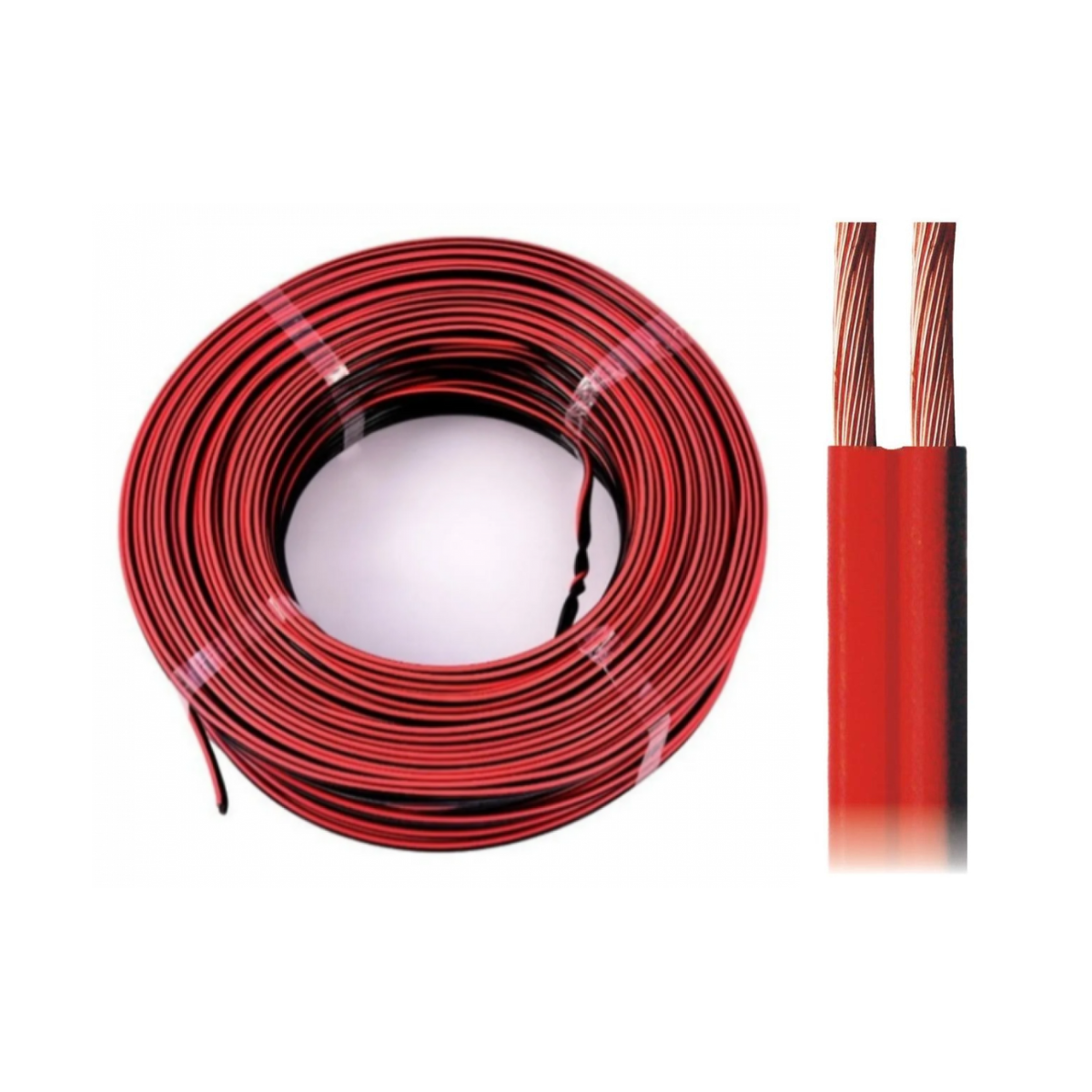 Cabo Paralelo para Som 260W 4 Ohms Bicolor Rolo com 100m - DNI - HFX 2X16 BIC - (1)