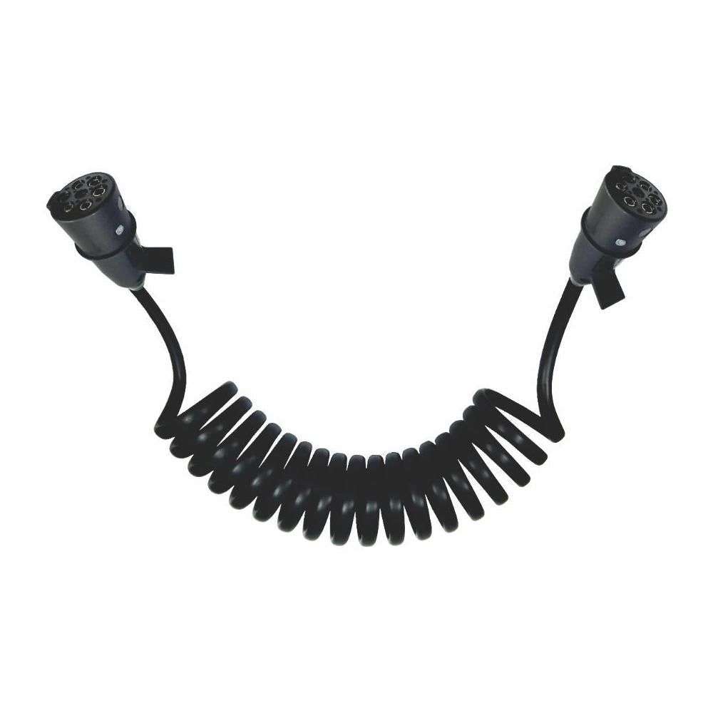 Chicote Elétrico Espiral de 4,5 Metros 7 Vias com 2 Conectores Macho - DNI - 8344 - (1)