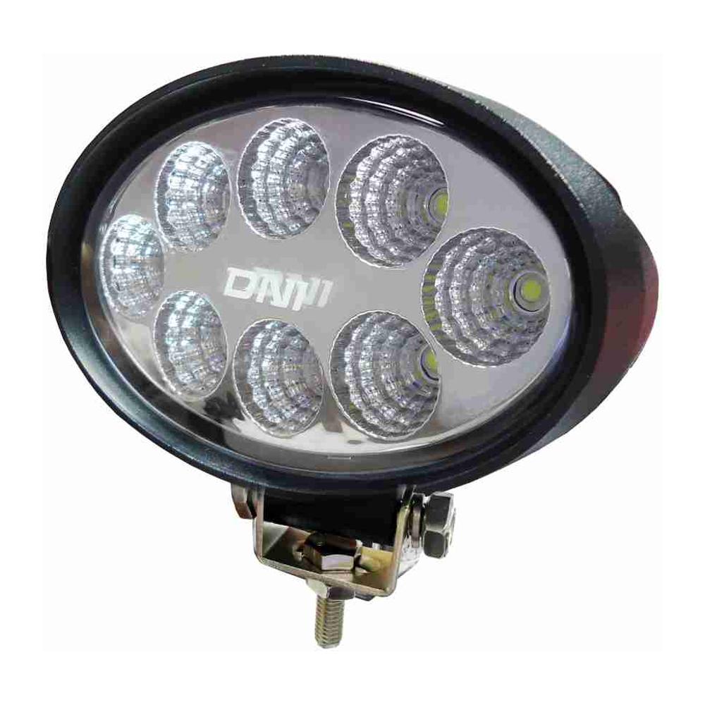 Farol Auxiliar de Trabalho Oval 24W com 8 LEDs - DNI - 4165 - (1)
