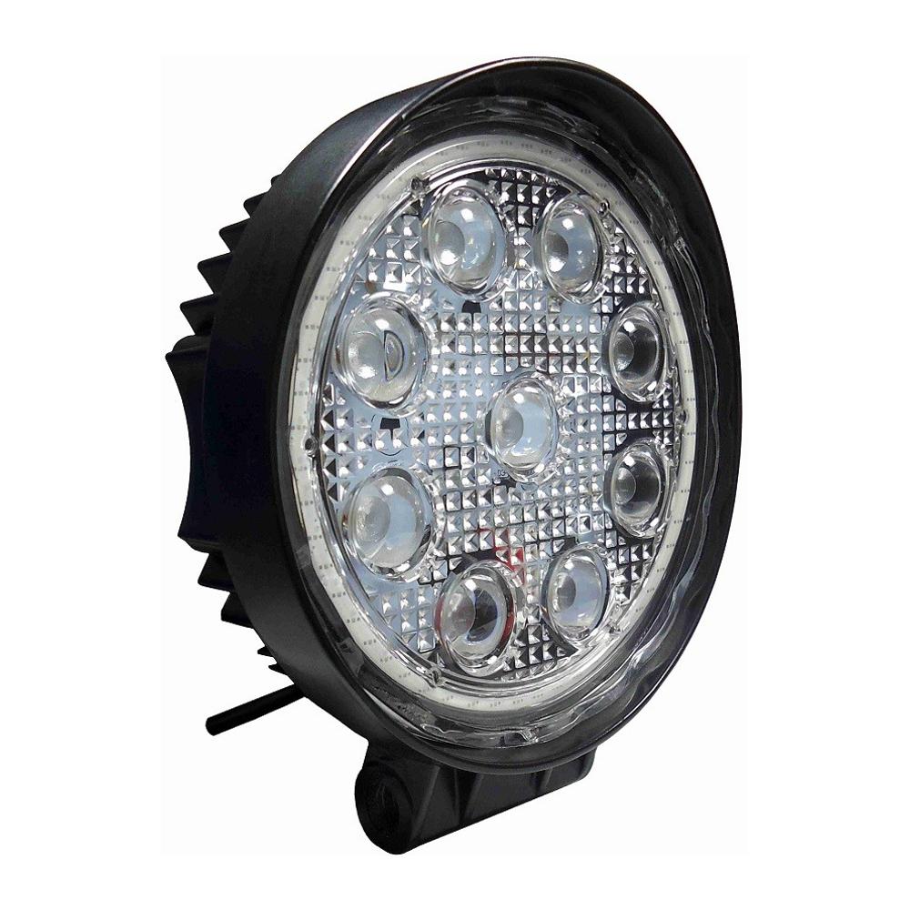Farol Auxiliar de Trabalho Redondo com Anel Luminoso Branco 27W - DNI - 4180 - (1)
