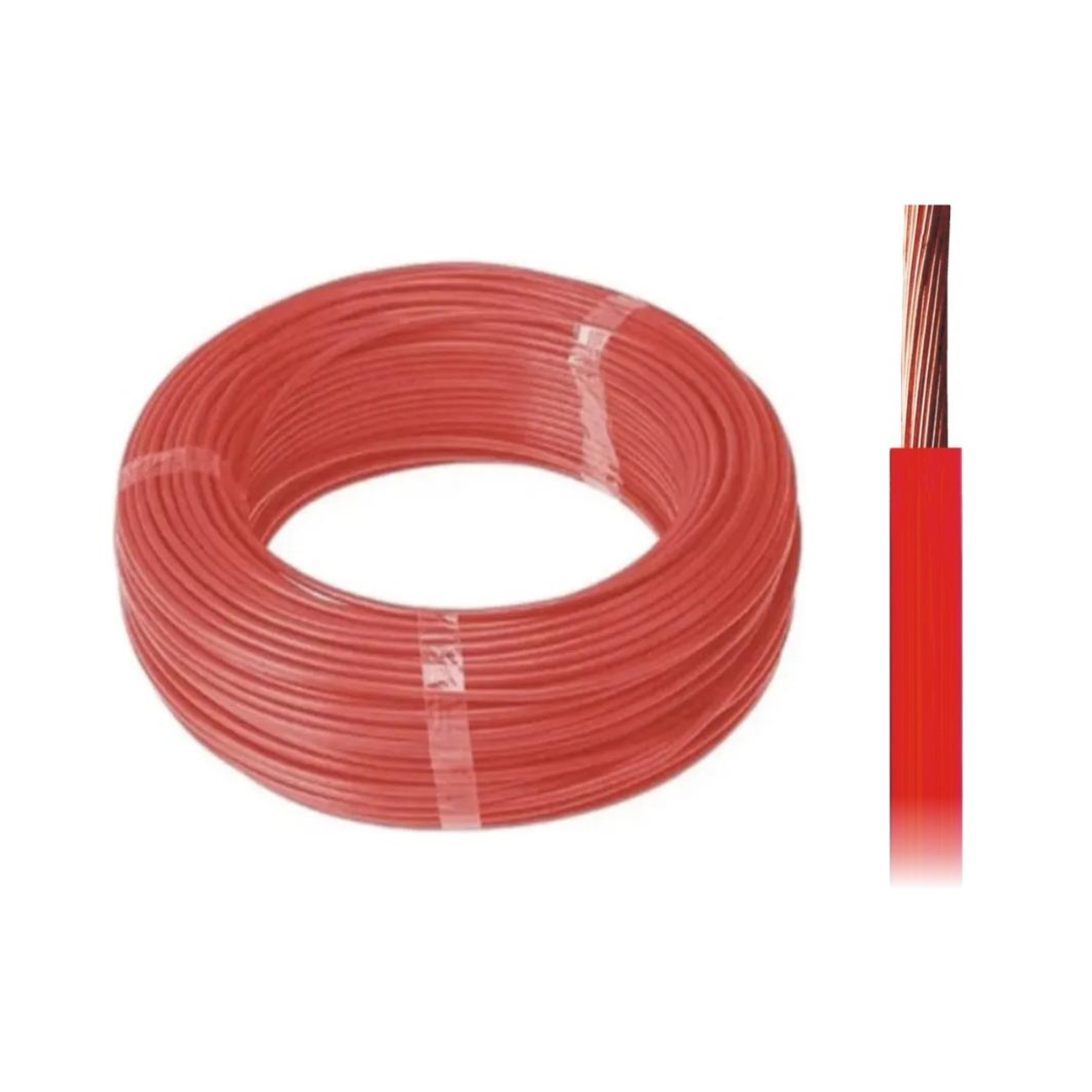 Cabo Flexível 4,00mm² Vermelho Rolo com 100m - DNI - 4.00-VM - (1)
