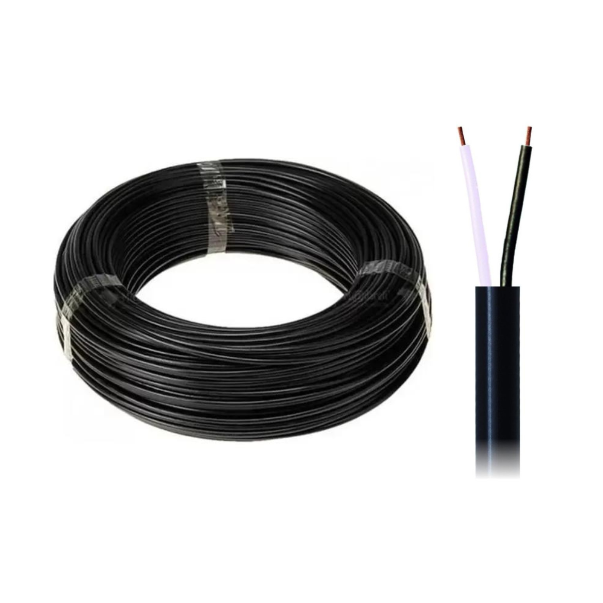 Cabo PP 300/500V 2x1mm Rolo com 100m - DNI - PP 210 R - (1)