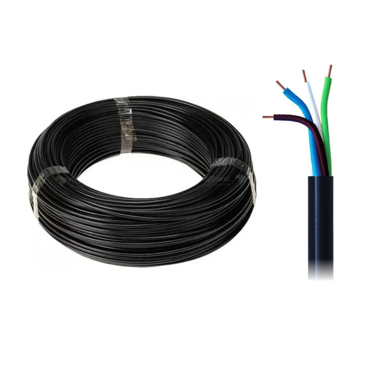 Cabo PP 4 Vias para Instalação Automotiva Rolo com 100m - DNI - HFX PP410 R - (1)