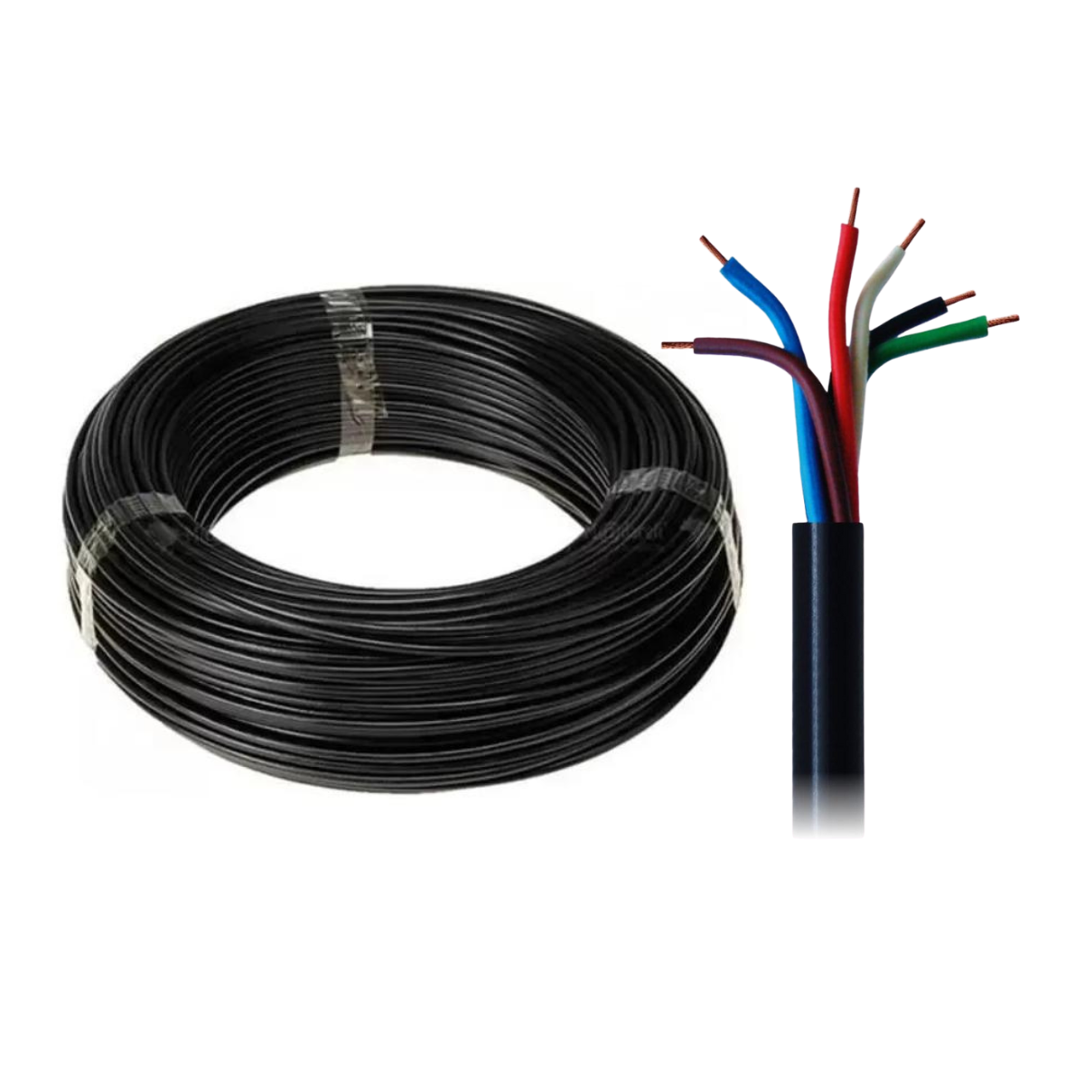 Cabo PP 6 Vias para Instalação Automotiva Rolo com 25m - DNI - HFX PP615-10 - (1)