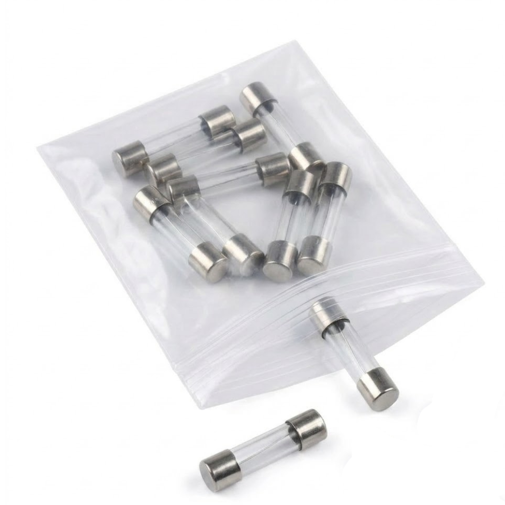 Kit 10 Fusível Vidro 2A Curto Universal 20x5 mm - DNI - 315002 - (2)