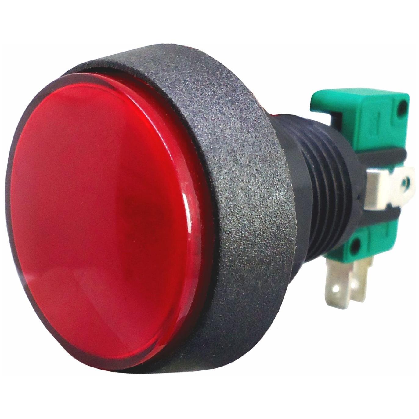 Botoeira Pulso Vermelho 40mm 250V NA/NF com Iluminação - DNI - 2500-VM - (1)