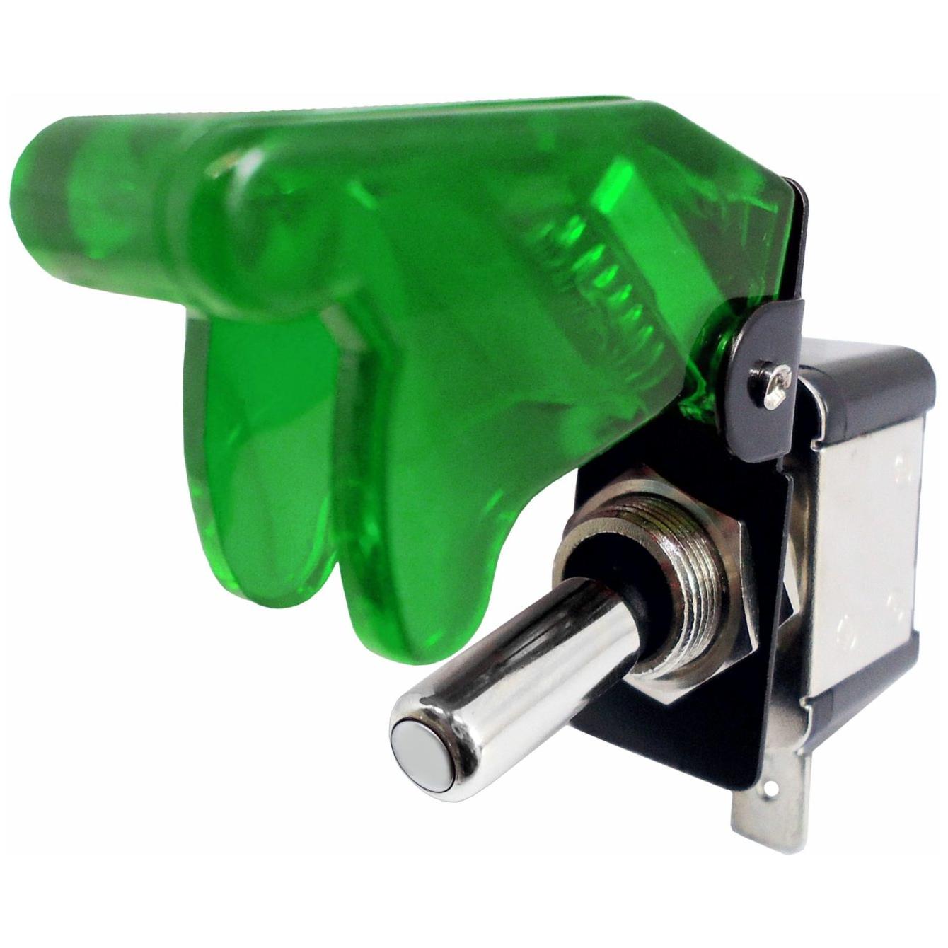 Chave com Iluminação Tipo Gatilho Verde ON/OFF 12V 400W - DNI - 2084-VD - (1)