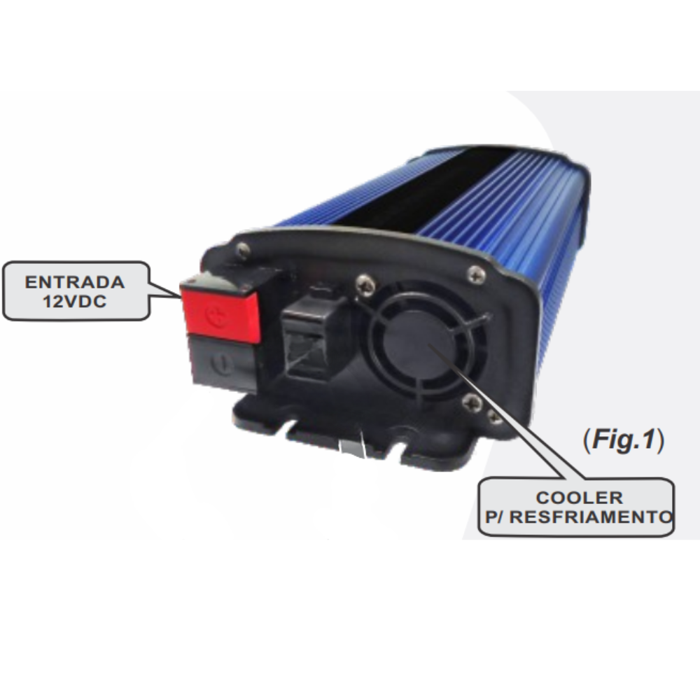 Inversor Onda Senoidal Pura 12VDC para 220VAC 300W - DNI - 0888 - (5)