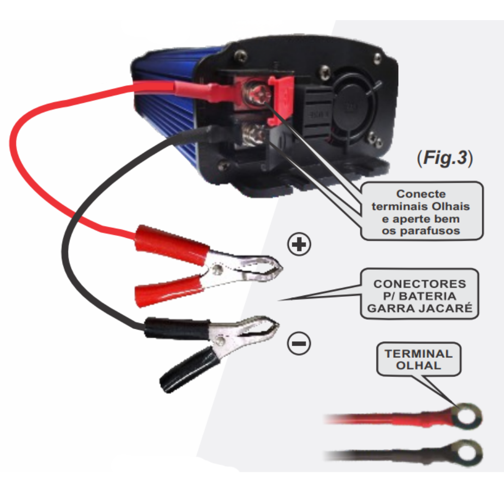 Inversor Onda Senoidal Pura 12VDC para 220VAC 300W - DNI - 0888 - (7)