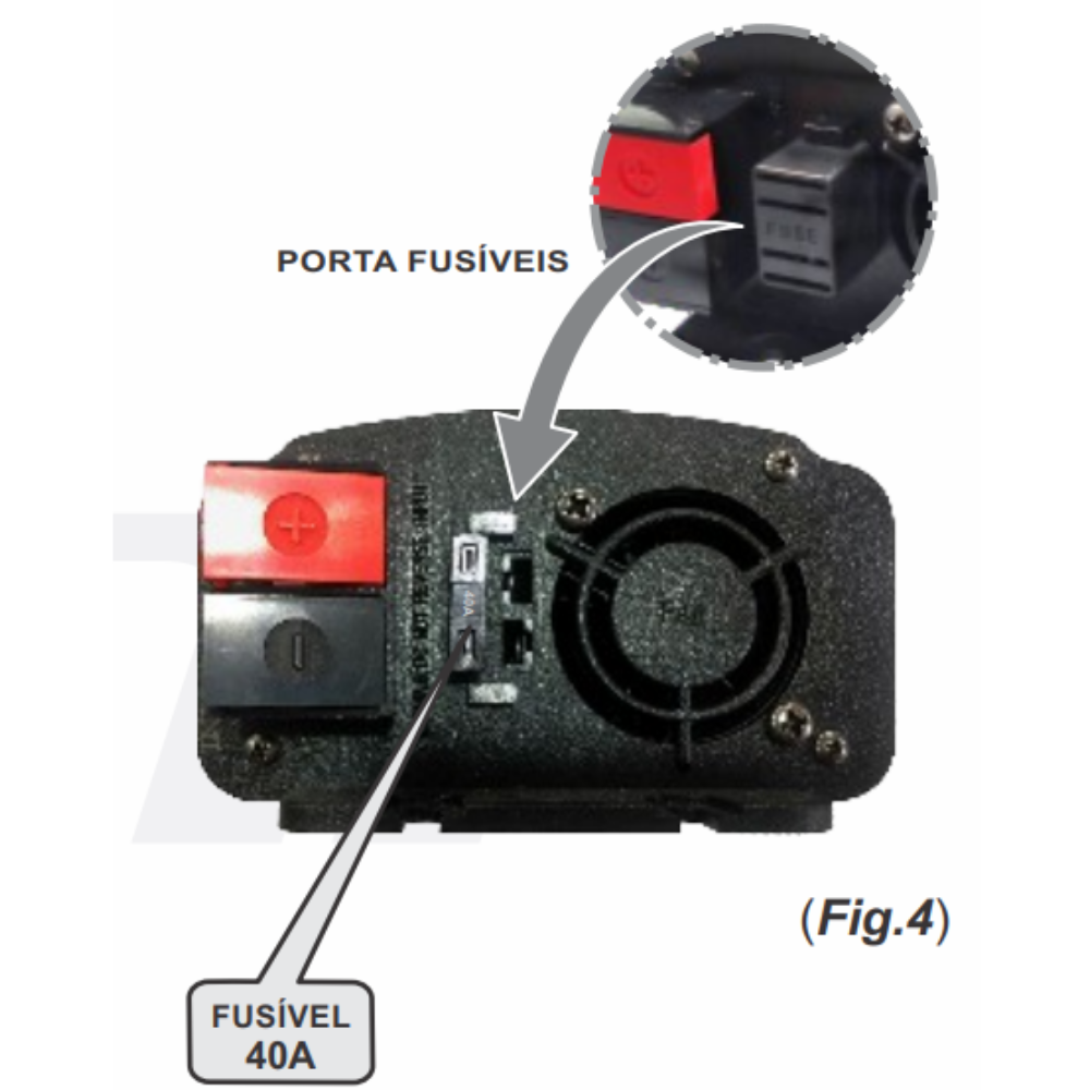 Inversor Onda Senoidal Pura 12VDC para 220VAC 300W - DNI - 0888 - (8)