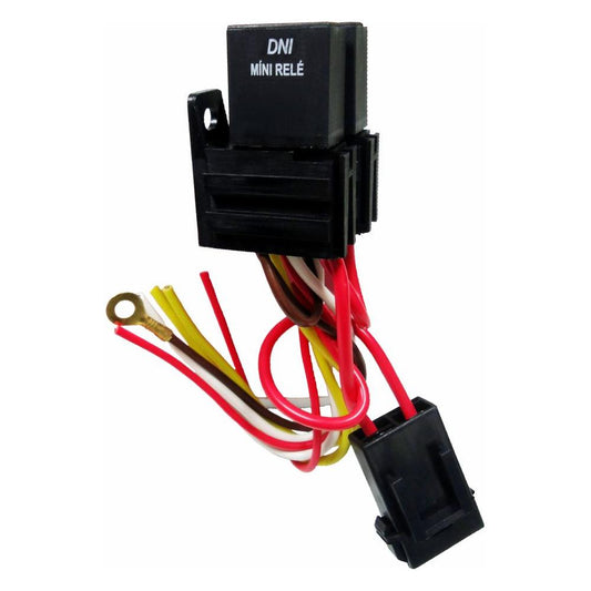2 Mini Relés Reversores com Soquete Fusível 40/30A 5 Terminais - DNI - 7539 - (1)