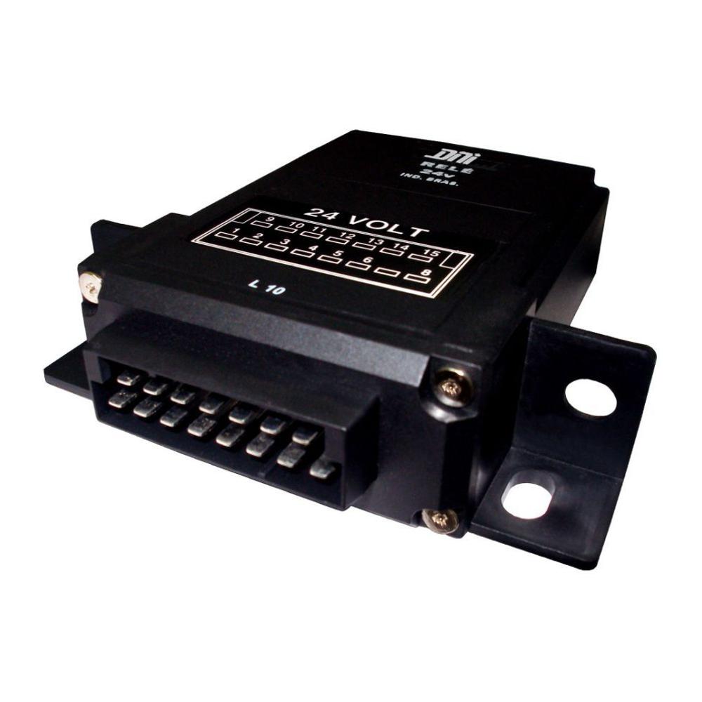 Caixa de Relé 24V EDC com 15 Terminais e Suporte - DNI - 8854 - (1)