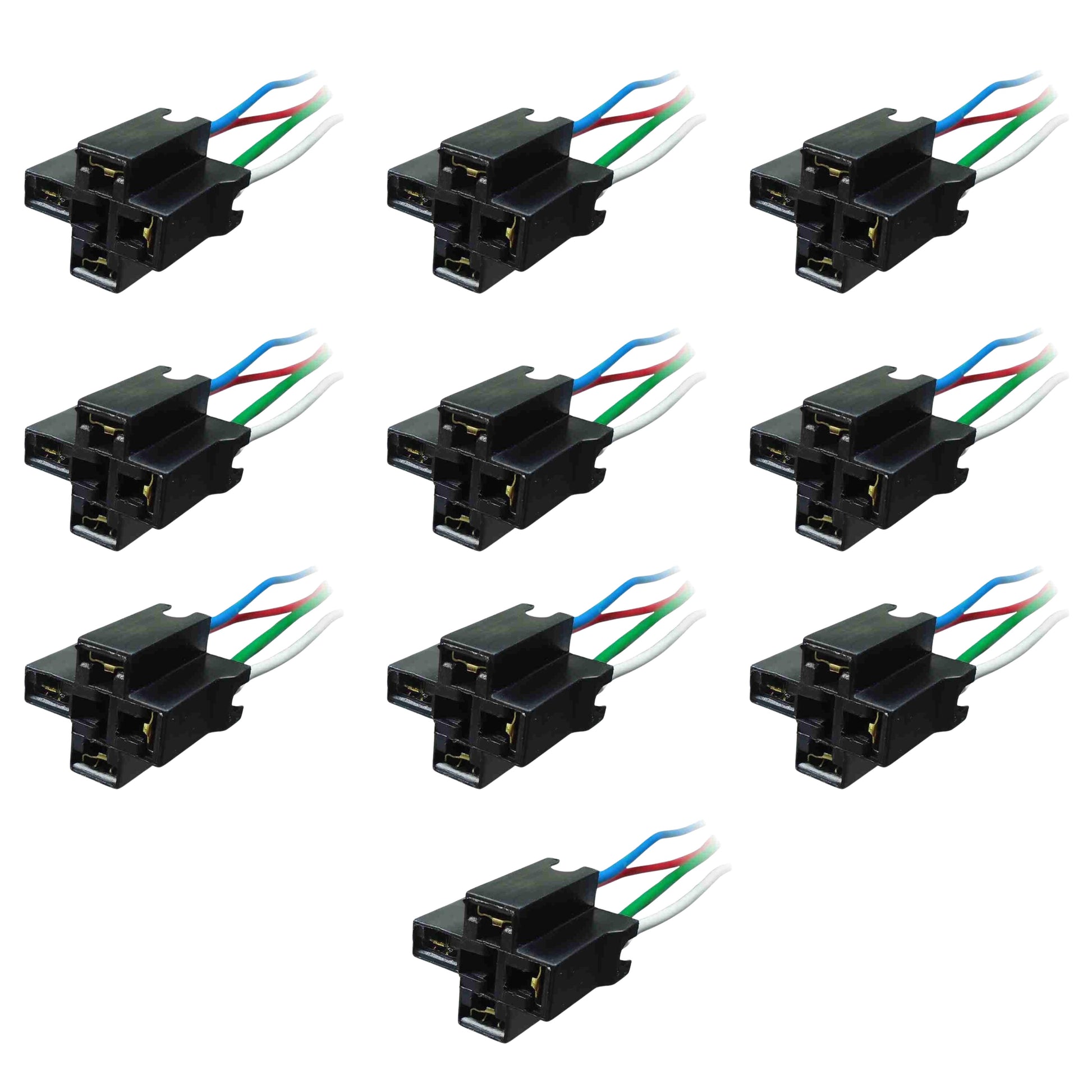 Kit 10 Chicotes com Soquete para Relé de 4 Terminais - DNI - 7502 - (1)