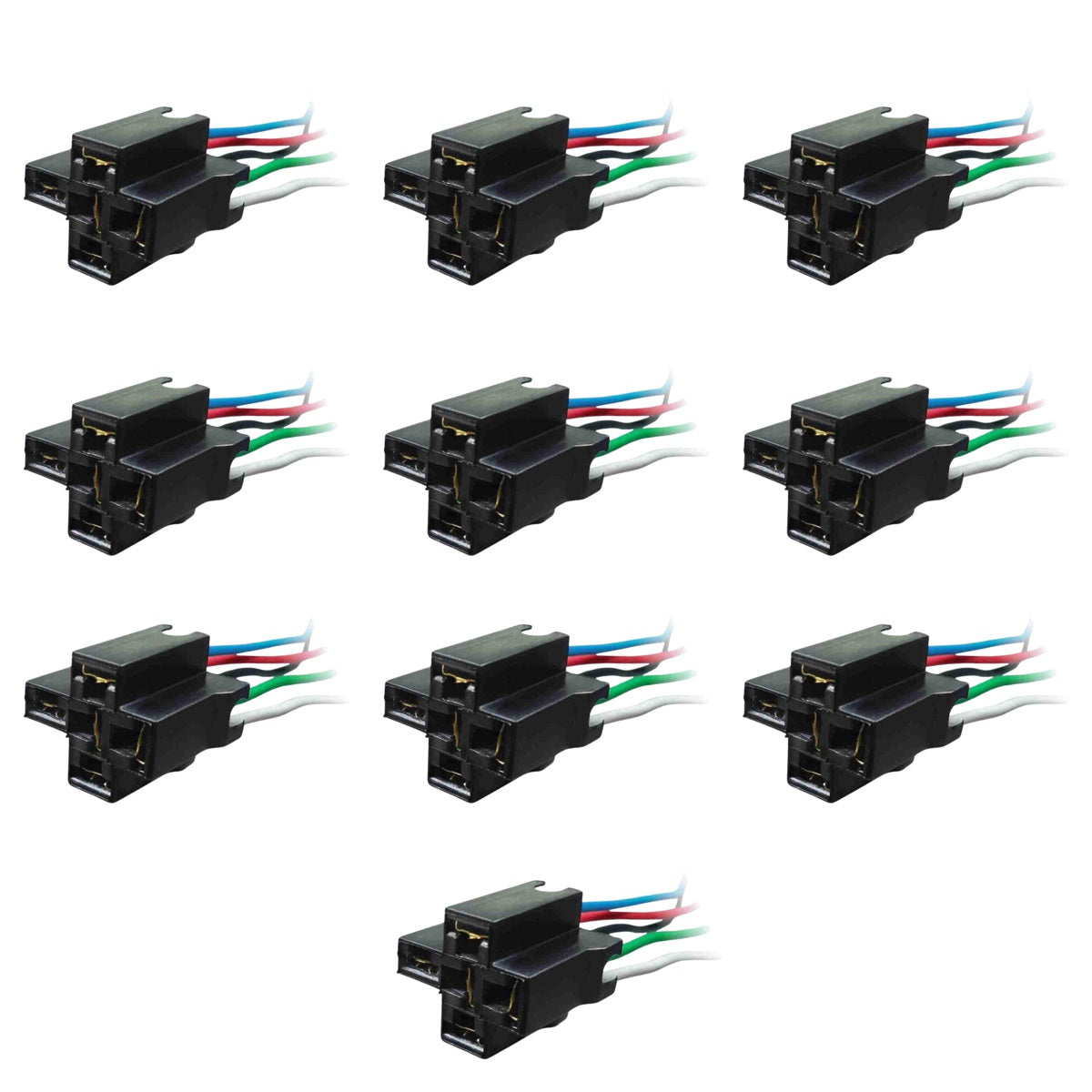 Kit 10 Chicotes com Soquete para Relé de 5 Terminais - DNI - 7503 - (1)