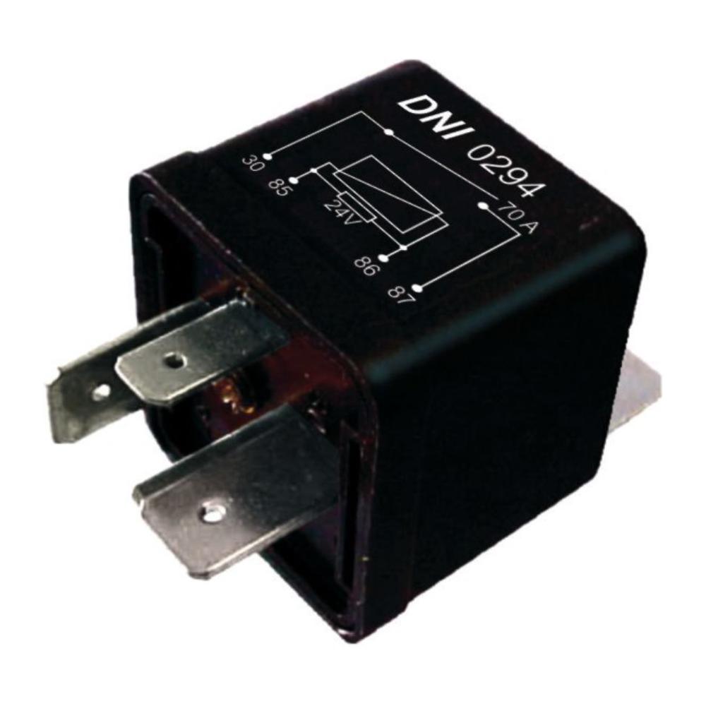 Relé Auxiliar com Resistor 24V 4 Terminais - DNI - 0294 - (1)