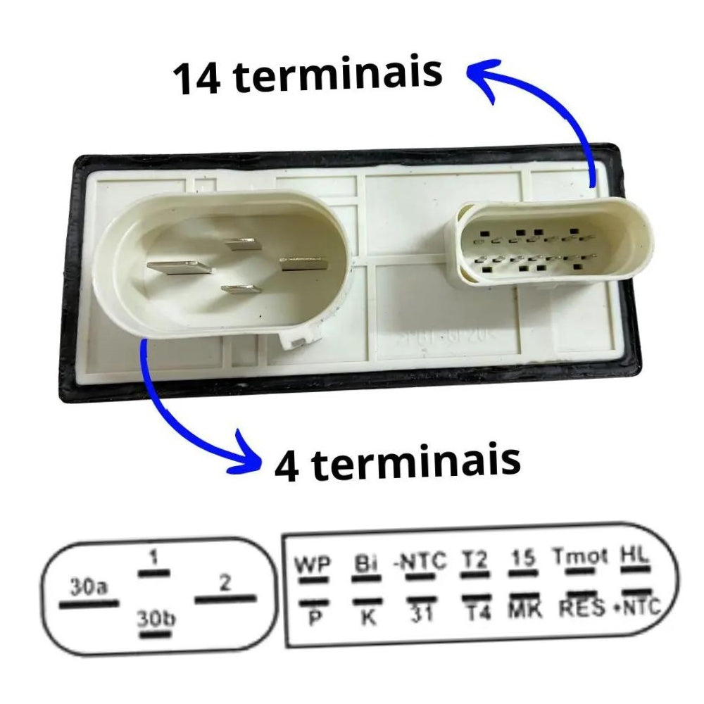 Relé de Controle para Ventilador de Radiador 12V 18 Terminais - DNI - 8520 - (5)