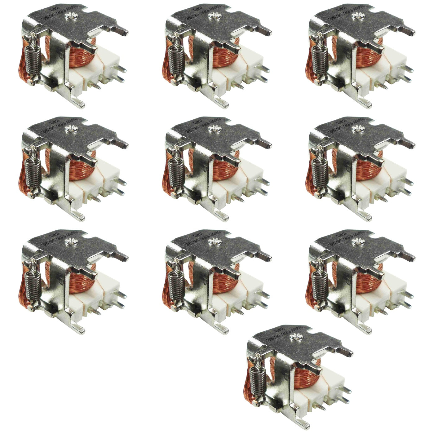 Kit 10 Relés PCI Reversor Aberto NA/NF 40/30A 14VDC 12V 7 Terminais - DNI - 7585 - (1)