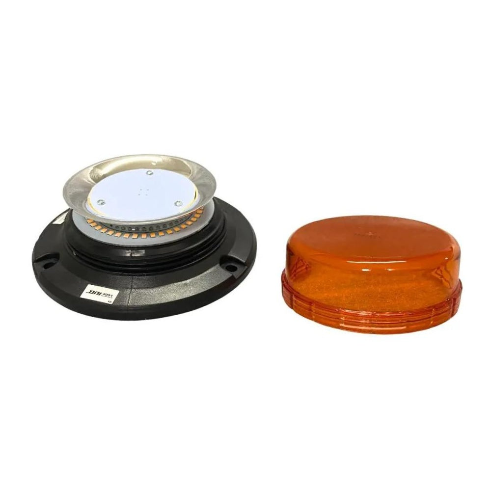 Sinalizador Giroflex Led Âmbar Rotativo e Strobo 20w 12v 24v Tripla Função - DNI - 4091 - (5)
