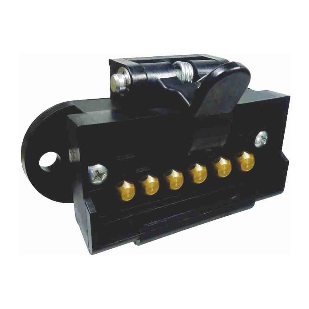 Tomada de Engate Fêmea Fixa Retangular 6 Polos - DNI - 8308 - (1)
