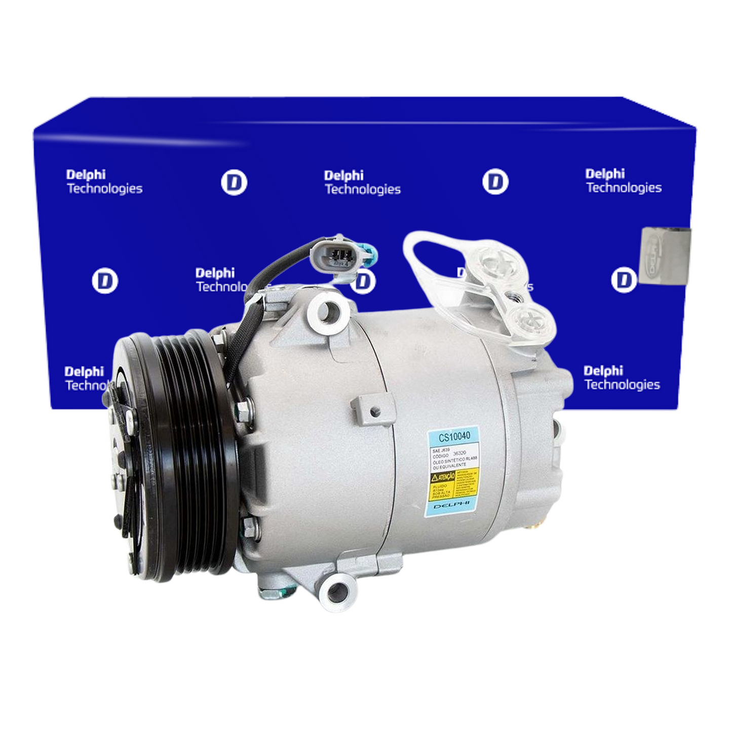 Compressor Ar Condicionado PALIO CORSA MERIVA MONTANA DOBLO PUNTO STILO STRADA - Delphi - CS10040 - (1)