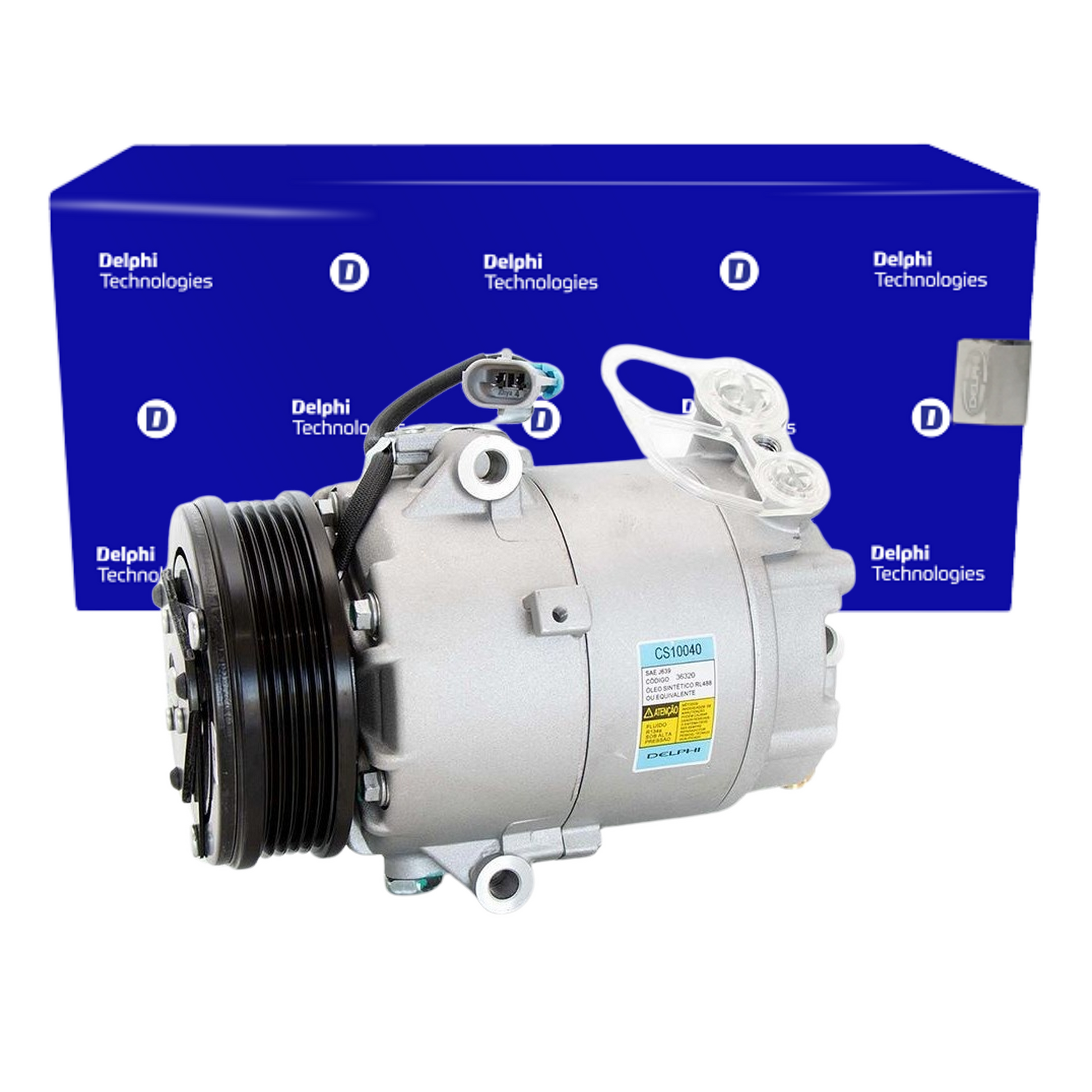 Compressor Ar Condicionado PALIO CORSA MERIVA MONTANA DOBLO PUNTO STILO STRADA - Delphi - CS10040 - (1)