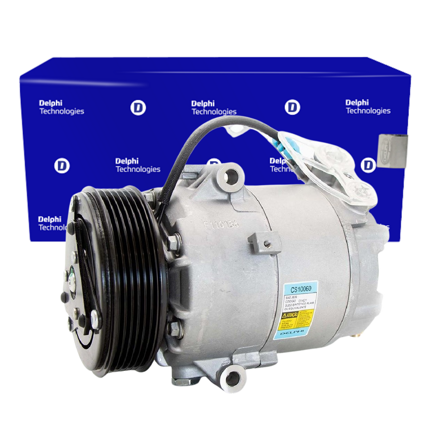 Compressor Ar Condicionado CELTA PRISMA 1.0 1.4 CORSA 1.0 1.6 - Delphi - CS10060 - (1)