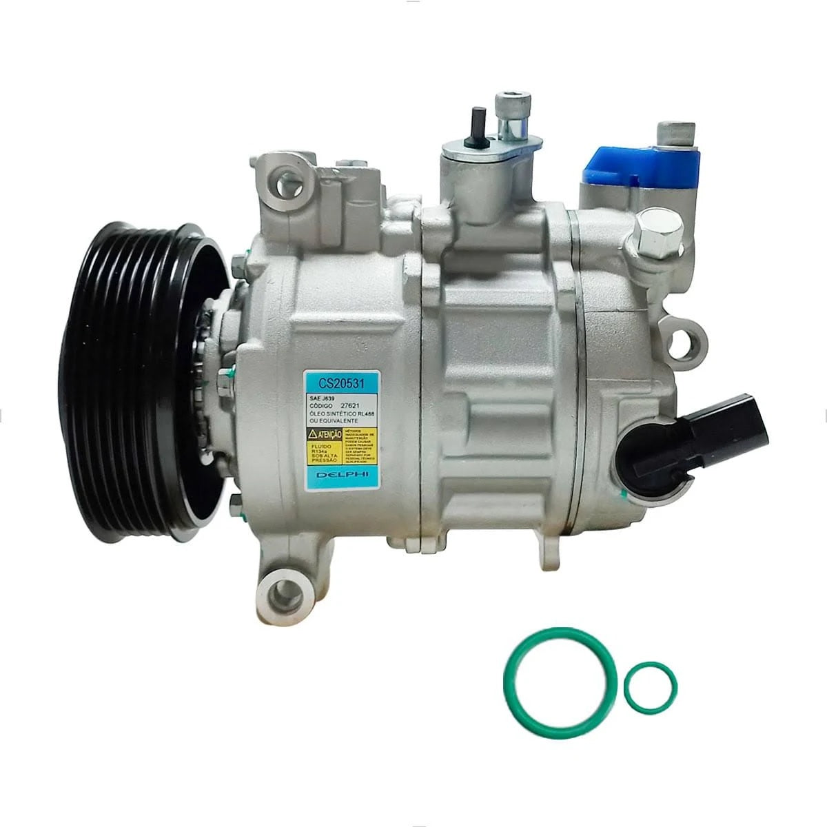 Compressor Ar Condicionado GOLF 1.4 2.0 A4 1.8 2.0 AMAROK JETTA PASSAT 2.0 - Delphi - CS20531 - (6)
