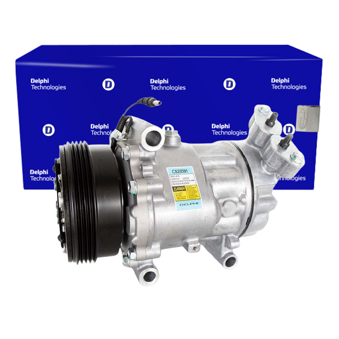 Compressor Ar Condicionado LOGAN 1.0 CLIO SANDERO 1.0 1.6 - Delphi - CS20591 - (1)