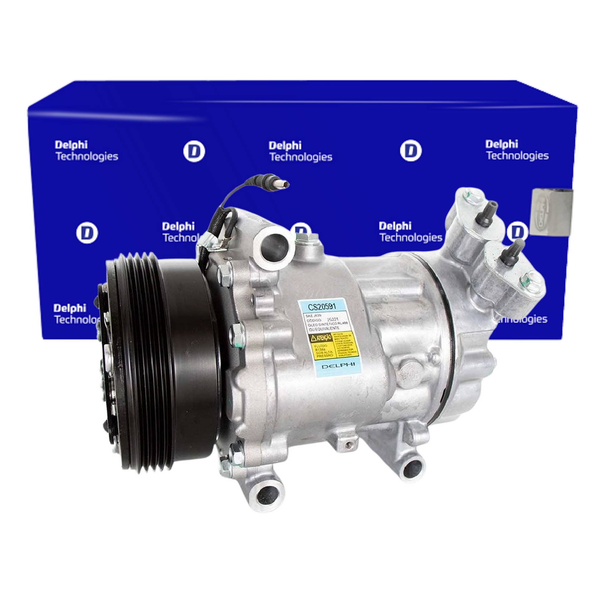 Compressor Ar Condicionado LOGAN 1.0 CLIO SANDERO 1.0 1.6 - Delphi - CS20591 - (1)