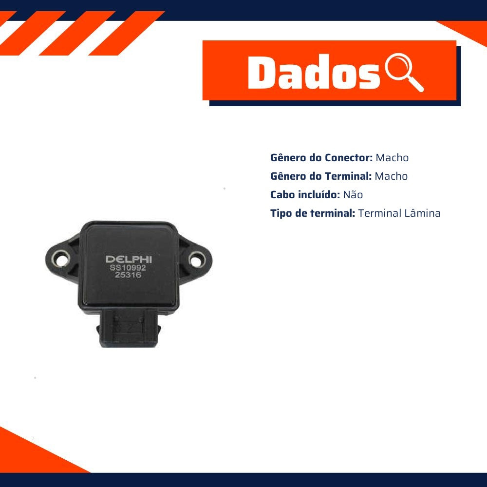 Sensor de Posição da Borboleta TPS - Delphi - SS10992 - (3)