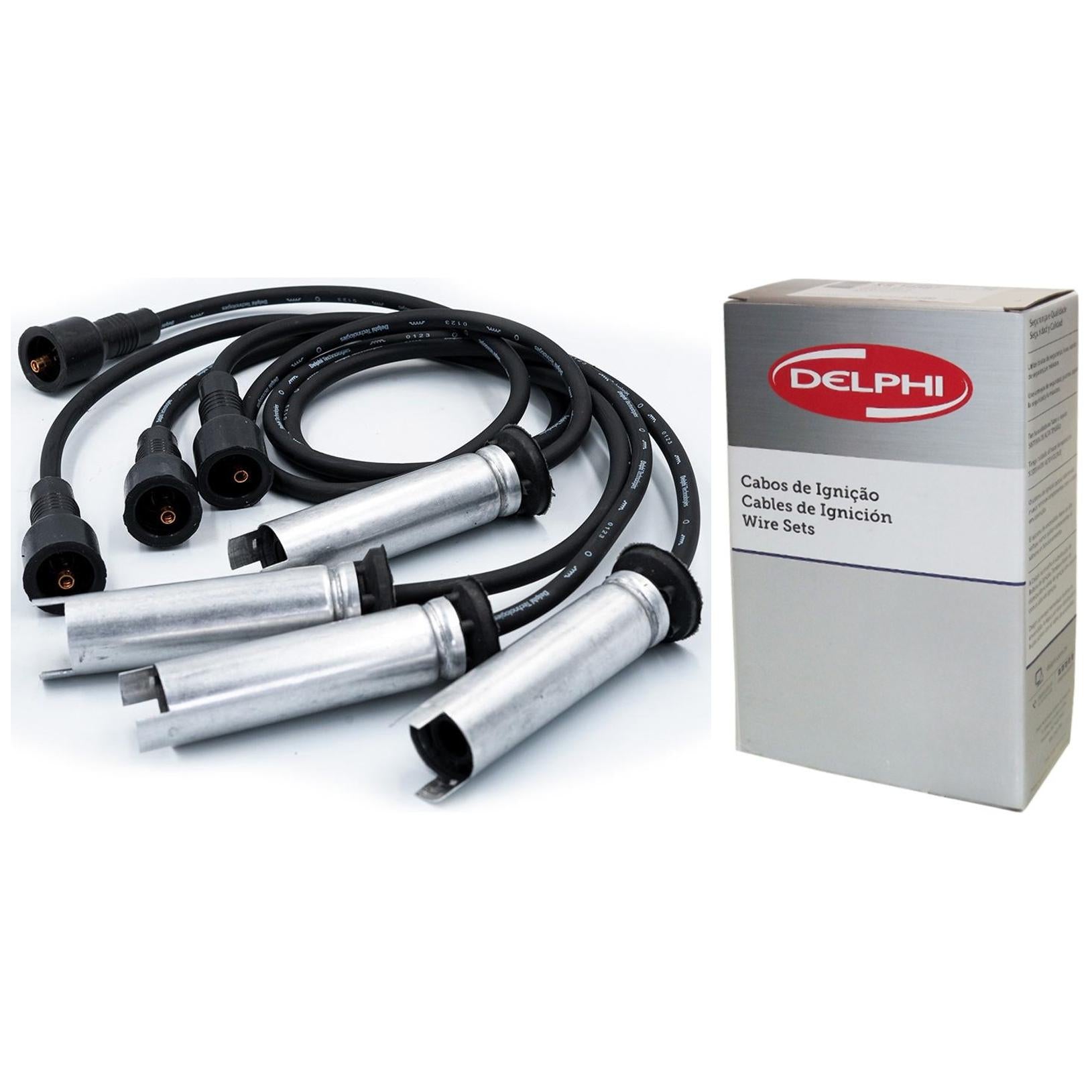 Kit Cabo + 4 Velas de Ignição Yttrium - Delphi - XH40008/XS10004 - (3)