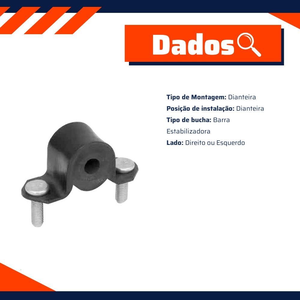 Par de Buchas da Barra Estabilizadora Dianteira - Corteco - 50278C - (3)